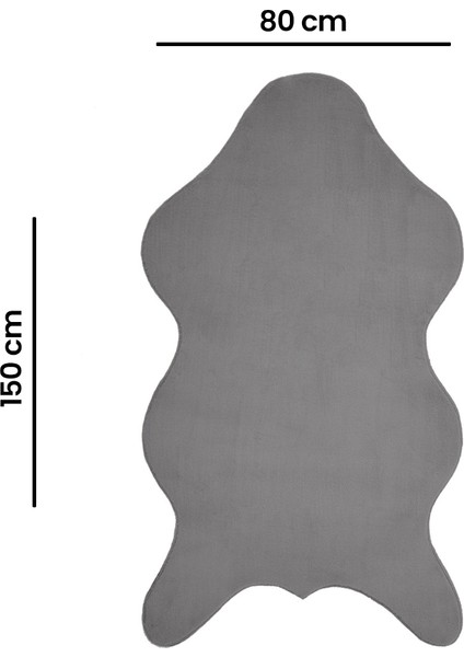 Post Halı - Gri - 80X150 cm
