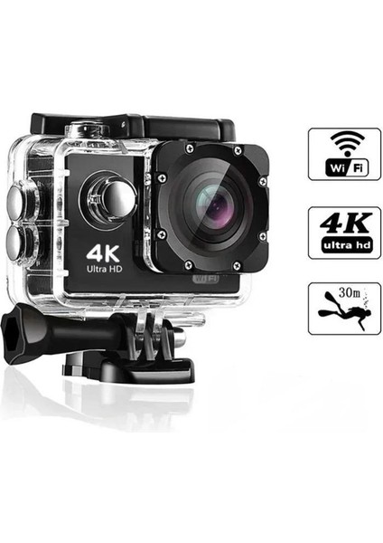 4K Ultra Hd 30 Fps - Wifi - Su Geçirmez - 170° - Aksiyon Kamerası