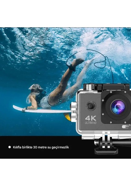 4K Ultra Hd 30 Fps - Wifi - Su Geçirmez - 170° - Aksiyon Kamerası