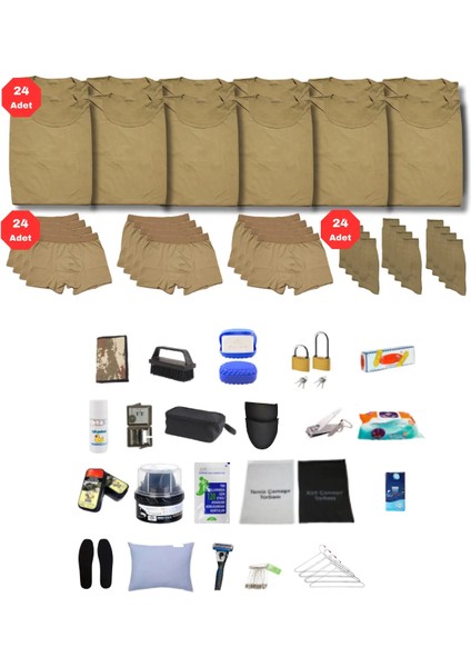 24'lü Temel (Ihtiyaç) Acemi Asker Seti - Bedelli Askerlik Malzemeleri