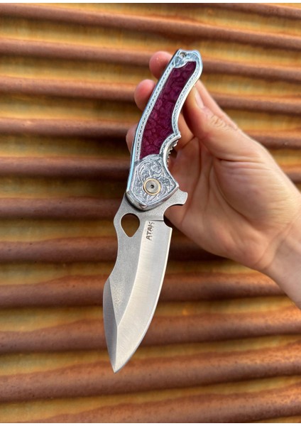 Atak Selçuklu 4116 Gravürlü Metal Kabze Çakı - Kişiye Özel Yazı, Isim