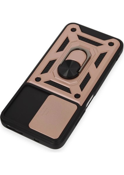 Xiaomi Redmi Note 12S Kılıf Pars Lens Yüzüklü Silikon - Rose Gold Zrnet
