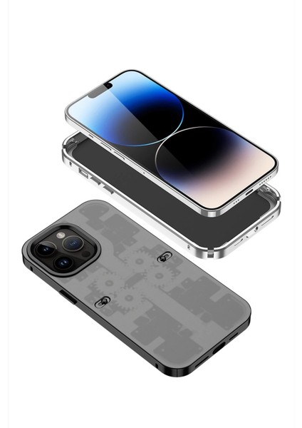 Apple iPhone 13 Pro Max Kılıf Meik Bumper Kapak - Gümüş Zrnet