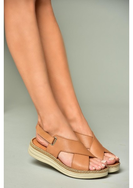 U555240503 Taba Hakiki Deri Kadın Sandalet fırsatları