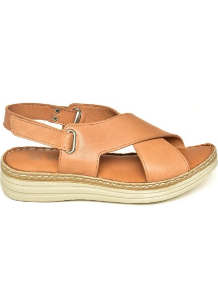 U555240503 Taba Hakiki Deri Kadın Sandalet indirimleri