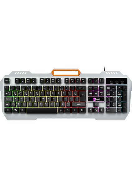 Klavye Oyuncu Gaming Işıklı Rainbow Efektli Qtop KB123