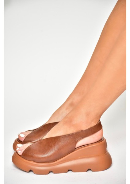 U312255009 Taba Kalın Tabanlı Kadın Sandalet fiyatları