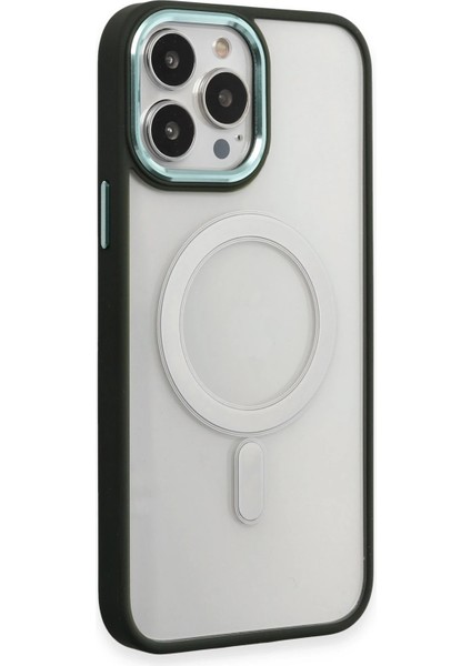 Apple iPhone 15 Pro Max Kılıf Room Magneticsafe Silikon - Köknar Yeşili Zrnet