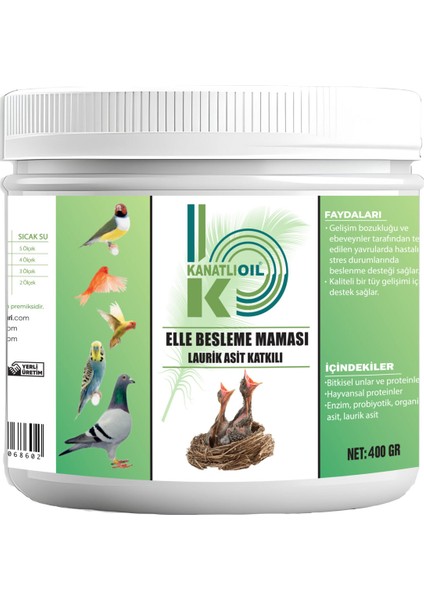 Elle Besleme Maması 400 gr - Yavru Kuş Elle Besleme Maması