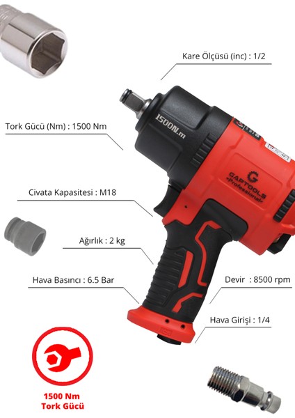 Havalı Somun Sökme 1-2 GP1201