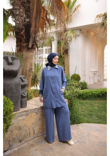 Kadın Tesettür Gömlek-Pantolon & Eşofman Takımı, Alt-Üst Takım 503