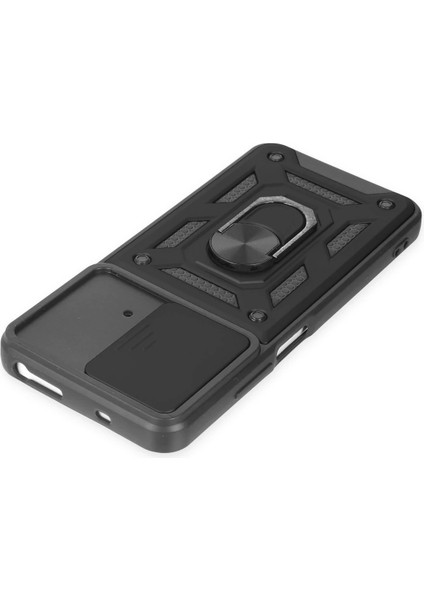Xiaomi Poco M4 Pro 4g Kılıf Pars Lens Yüzüklü Silikon - Siyah Zrnet