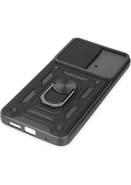 Xiaomi Poco M4 Pro 4g Kılıf Pars Lens Yüzüklü Silikon - Siyah Zrnet