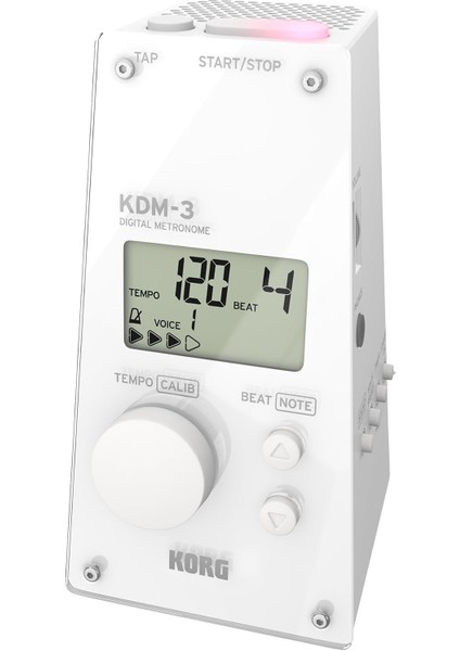 Kdm-3-Wh Dijital Metronom, 120 Saat Pil Ömrü, Otomatik Kapanma, Ayarlanabilir Tempo