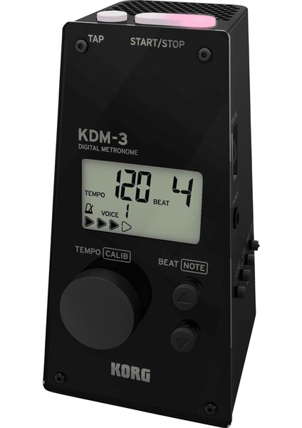 Kdm-3-Wh Dijital Metronom, 120 Saat Pil Ömrü, Otomatik Kapanma, Ayarlanabilir Tempo