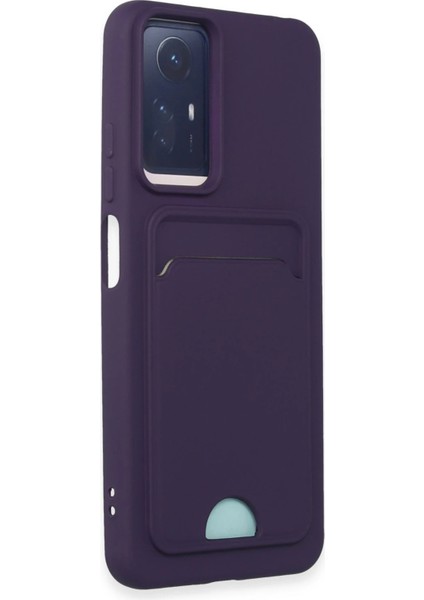 Xiaomi Redmi Note 11S Kılıf Kelvin Kartvizitli Silikon - Derin Mor Zrnet