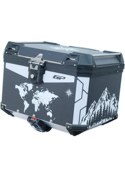 DSN04 Universal 57 Lt Desenli Alüminyum Motosiklet Çantası modelleri