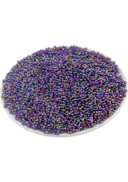 12 Dizi 2 mm Mix Lila 100 gr Boncuğu