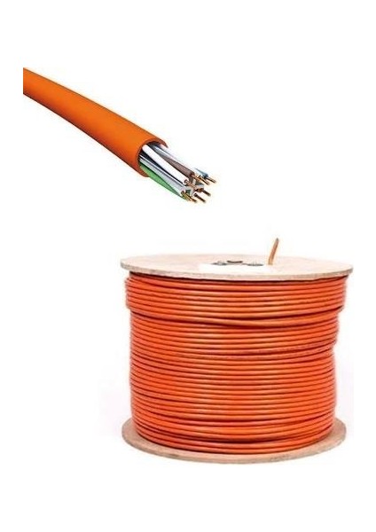 Cat 6 Halogen Free Utp 23AWG Kablo 500M Turuncu
