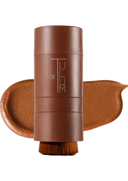 Bronzaura Glow | Güneş Altında Kullanılan Gold Işıltılı Bronzlaştırıcı Fırçalı Vücut Stick | Kakao Jojoba Havuç Yağı Içeren