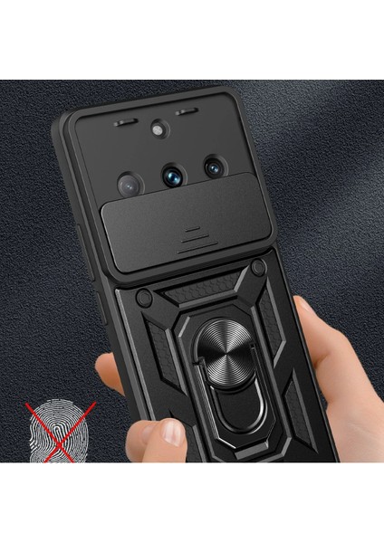 Realme 11 Pro Kılıf Pars Lens Yüzüklü Silikon - Yeşil Zrnet