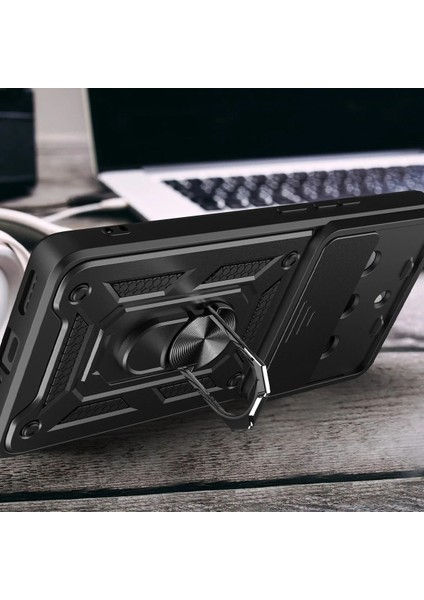 Realme 11 Pro Kılıf Pars Lens Yüzüklü Silikon - Yeşil Zrnet