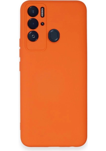 Tecno Pova Neo Kılıf Nano Içi Kadife Silikon - Turuncu Zrnet