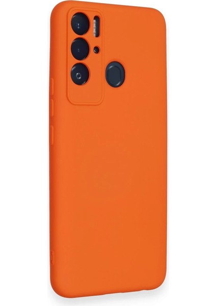 Tecno Pova Neo Kılıf Nano Içi Kadife Silikon - Turuncu Zrnet
