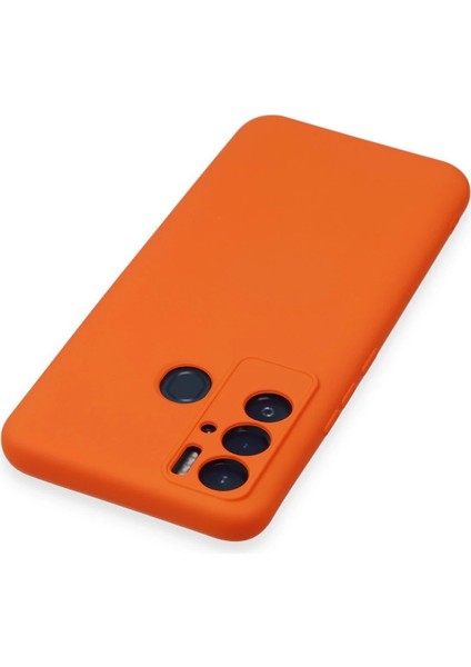 Tecno Pova Neo Kılıf Nano Içi Kadife Silikon - Turuncu Zrnet