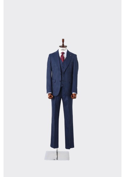 Slim Fit Yelekli Erkek Takım Elbise - Dört Mevsim Kullanılabilir Modern KESIM-KAW1023S fiyatları