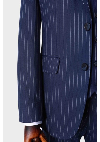 Slim Fit Yelekli Erkek Takım Elbise - Dört Mevsim Kullanılabilir Modern KESIM-KAW1023S indirimleri