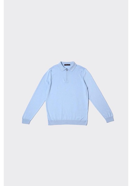 Fermuarlı Polo Yaka Erkek Pamuklu Triko KAZAK-KAW6700W fiyatları