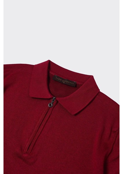 Fermuarlı Polo Yaka Erkek Pamuklu Triko KAZAK-KAW6700W