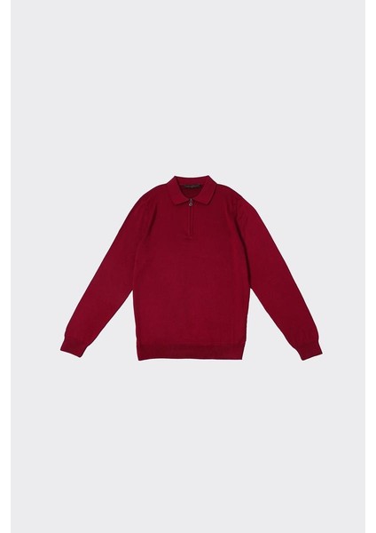 Fermuarlı Polo Yaka Erkek Pamuklu Triko KAZAK-KAW6700W fiyatları