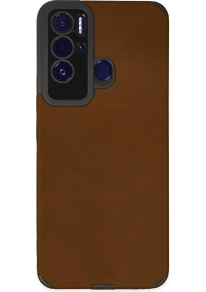 Tecno Pova Neo Kılıf Loop Deri Silikon - Kahverengi Zrnet