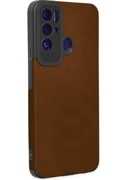 Tecno Pova Neo Kılıf Loop Deri Silikon - Kahverengi Zrnet