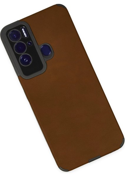 Tecno Pova Neo Kılıf Loop Deri Silikon - Kahverengi Zrnet