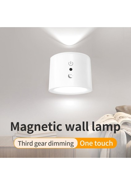 Magnetik Yapışkanlı Uzaktan Kumandalı Işık Oda Salon Işıklandırmak Için Lamba Iç Mekan Için Uygun Şarjlı Aydınlatma Yatak Odası Çocuk Odası Aydınlatması BD80A