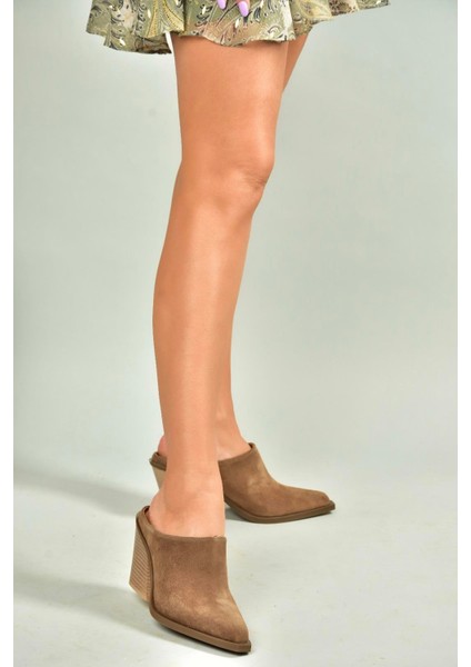 U654806102 Vizon Hakiki Deri Süet Western Topuklu Ayakkabı fiyatları