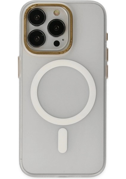 Apple iPhone 15 Pro Kılıf Lodos Magneticsafe Mat Kapak - Şeffaf Zrnet