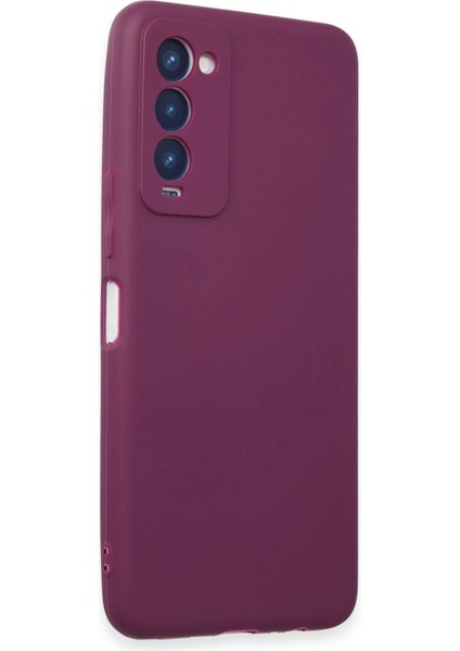 Tecno Camon 18 Kılıf First Silikon - Mor Zrnet