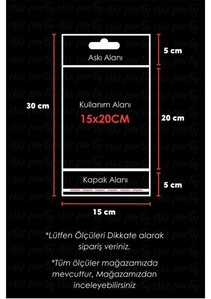 15X30CM Askılı Bantlı Jelatin Opp Poşet Kurabiye Aksesuar Hediye Paketleme Raf Poşeti 100 Adet
