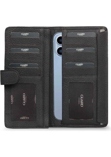 Kahverengi Deri Telefon Girişli Patlı Kadın Cüzdan El Portföyü - GDR250519WT1378 fiyatları