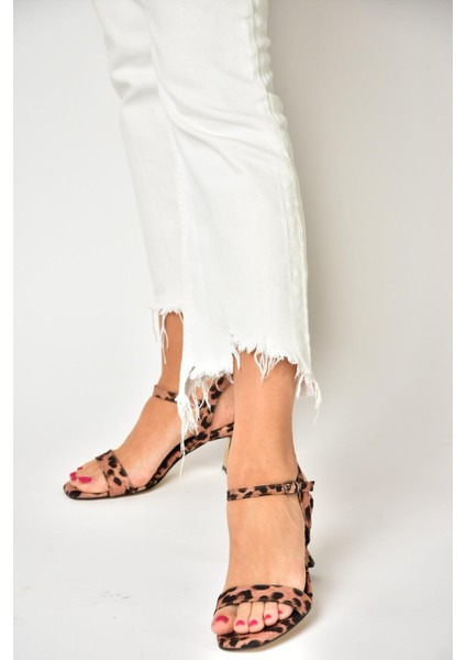 U569519904 Leopar Kumaş Alçak Topuklu Kadın Ayakakbı indirimleri