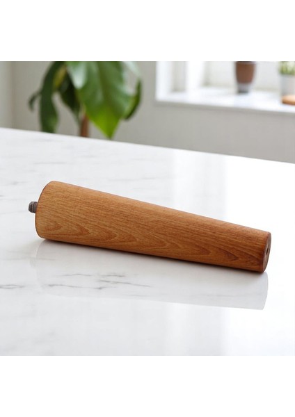 Ahşap Ayak 12 cm 2'li Set Açık Meşe M8 Civatalı Bağlantı Aparatlı Dolap Mobilya Koltuk Kanepe Destek Ayağı Ayakları modelleri