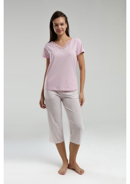 3253 Kadın Kapri Pijama Takım