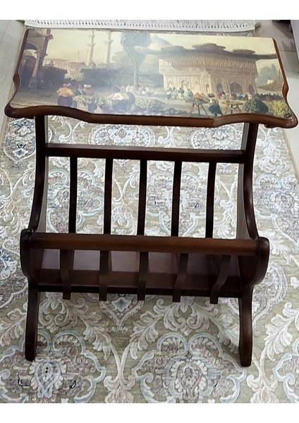 Ahşap Mdf Sehpa Gazetelik Me cm ualık 55 cm Baskısı Üçüncü Ahmet Çeşmesi 1 Adet fiyatları