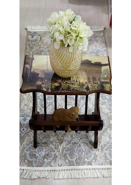 Ahşap Mdf Sehpa Gazetelik Me cm ualık 55 cm Baskısı Üçüncü Ahmet Çeşmesi 1 Adet modelleri