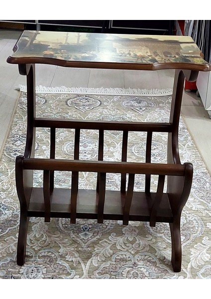 Ahşap Mdf Sehpa Gazetelik Me cm ualık 55 cm Baskısı Üçüncü Ahmet Çeşmesi 1 Adet fırsatları