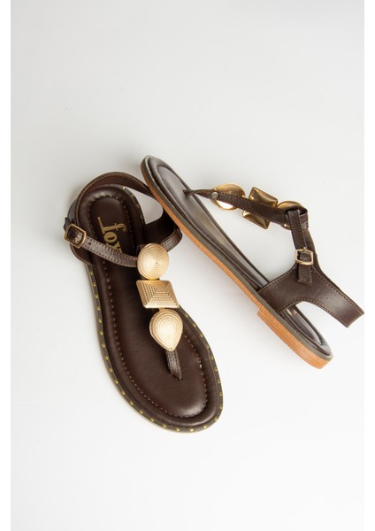 U291240003 Kahverengi Parmak Arası Sandalet indirimleri